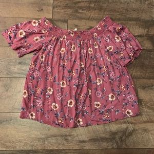 Off shoulder blouse.